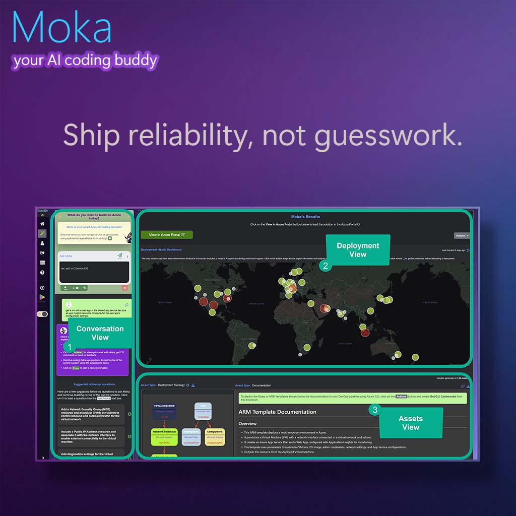 Moka: Your AI coding buddy for Azure-ship reliability, not guesswork.